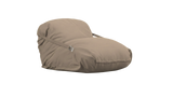 Beige bean bag chair on a white background