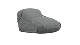 Gray bean bag chair on a white background