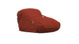 Red bean bag chair on a white background

