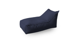 Navy blue bean bag chair on a white background